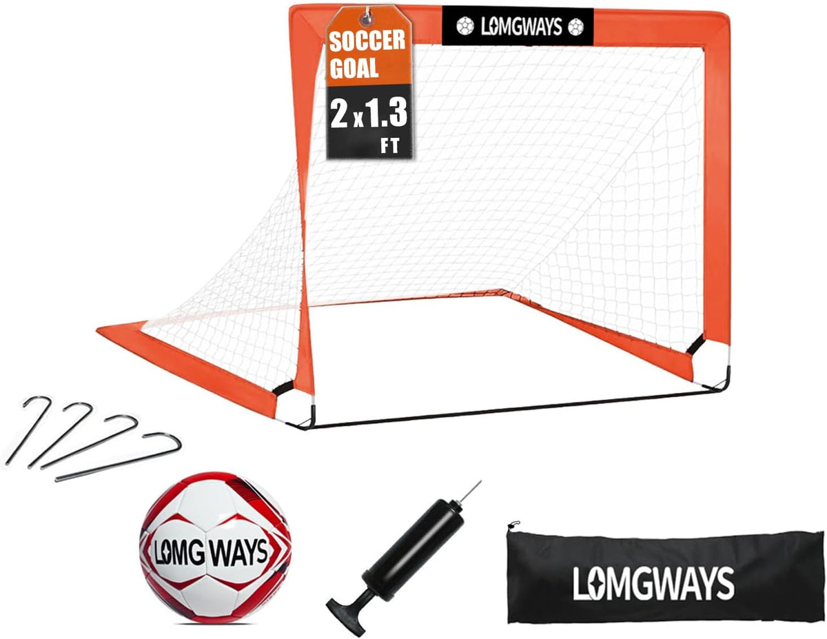 Soccer Goal by [Brand Name] - Foldable Frame Net for Kids & Youth | Indoor & Outdoor Use with Carry Bag