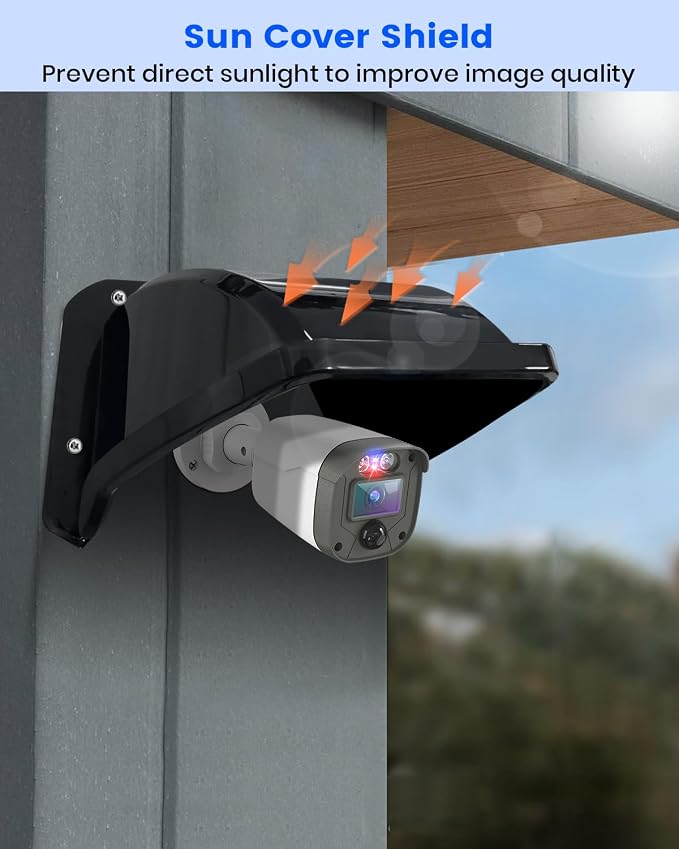 Universal Security Camera Sun Rain Cover Shield, ABS Plastic Weatherproof