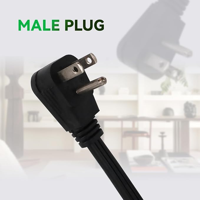 EP 9 Ft Heavy Duty Appliance Extension Cord - 14 Gauge 3 Prong Grounded Cable Wire, Ideal for Air Conditioners, Refrigerators, Microwaves, Washing Machines & More - Indoor Use, Black
