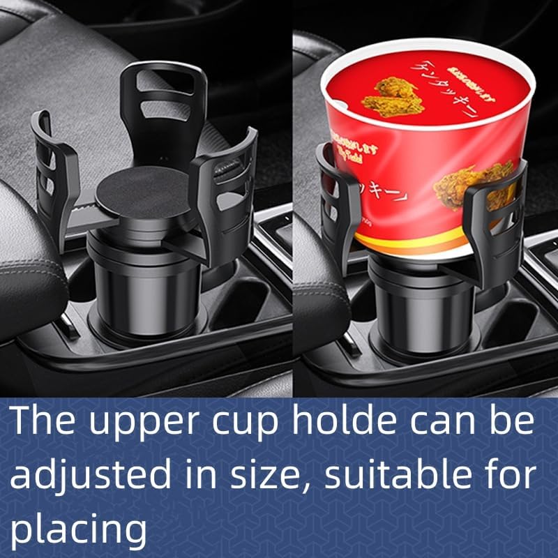 Car Cup Holder Expander, Coffee Mug, Adjustable Arms and Base Expandable Insert Accessories for Cars, Flasks 18-64oz Most Coffee Mugs Bottles & CupsBlack