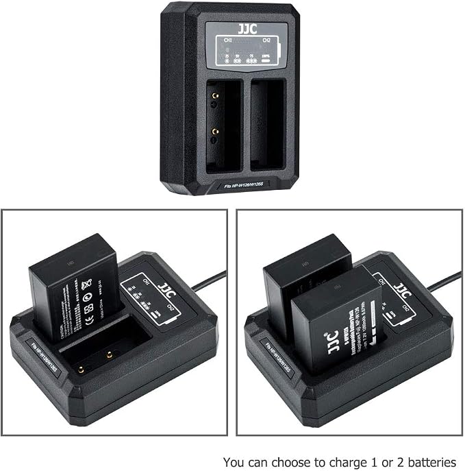 JJC NP-W126 NP-W126S Battery Charger USB Dual Slot