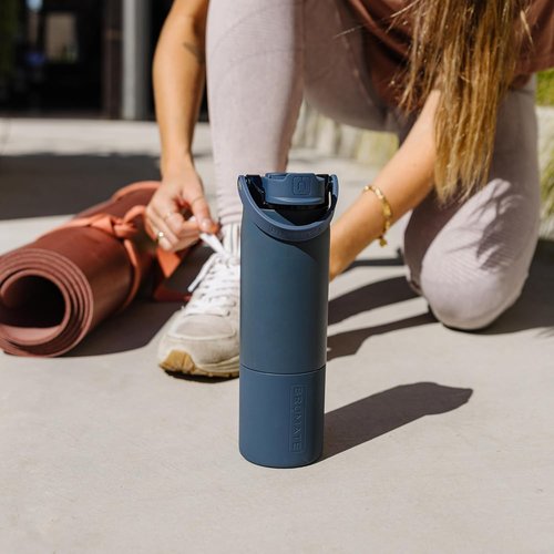 BrüMate Rise 25oz Insulated Water Bottle - 100% Leakproof Silicone Straw | BPA-Free | OD Green