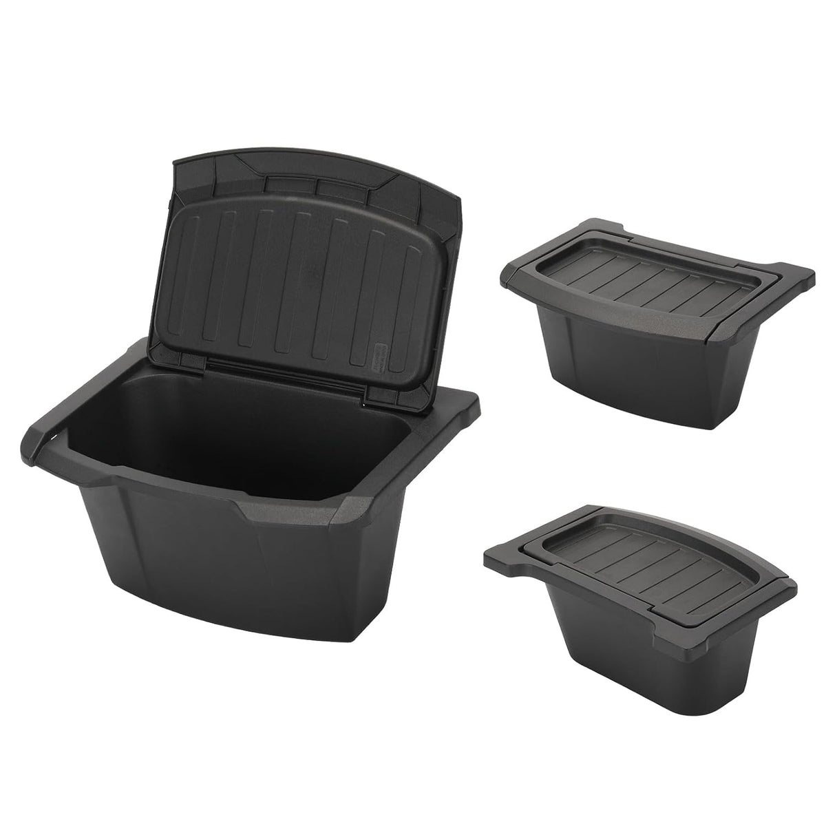 Jawjut Trash Can,Compatible with 2025 2026 Tesla Model Y Juniper,Garbage Can Bin Accessories,Rear Center Console Storage Box Organizer,Black