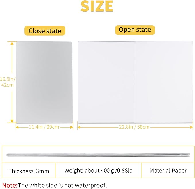 Meking Silver White Photo Backdrop Boards, 2 in 1 Light Reflectors