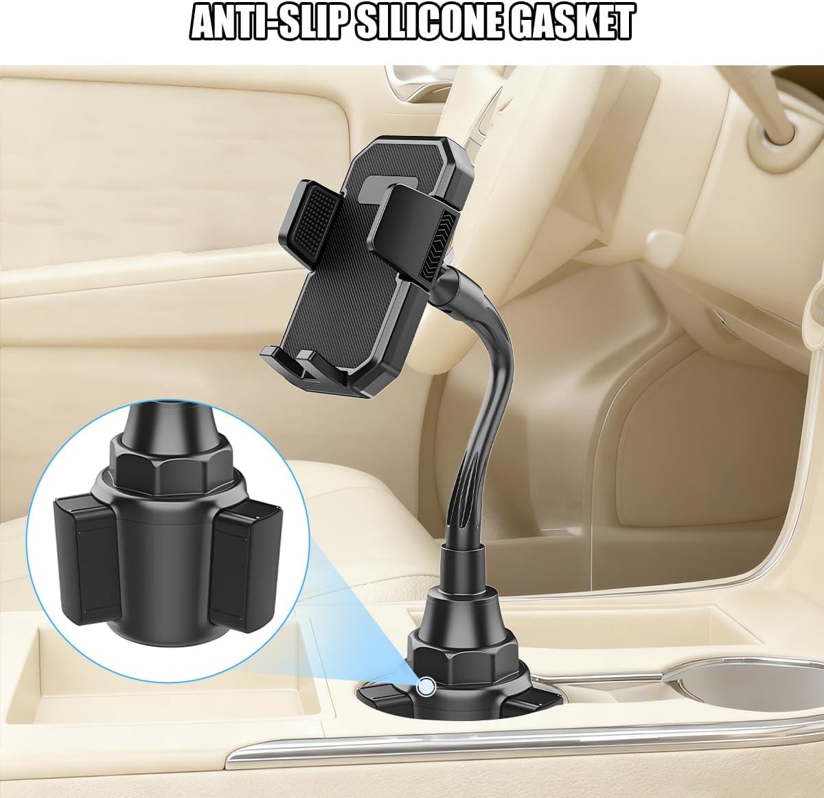 360° Rotatable Long-Neck Cup Holder Phone Mount, Style X907