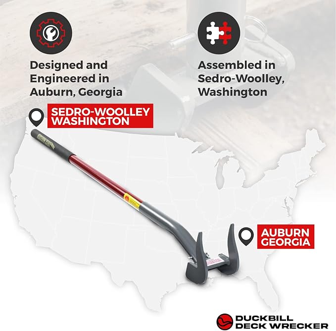 The Original Deck Wrecker Deck Board Removal Tool. Heavy-Duty Professional-Grade Pry Bar Engineered for Power & Efficiency. Trusted by Professionals for Their Toughest Jobs