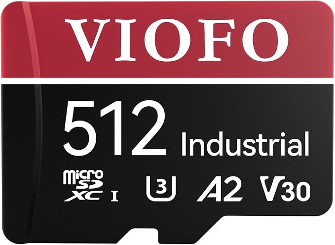 VIOFO 512GB Industrial Grade microSD Card, U3 A2 V30 High Speed Memory Card