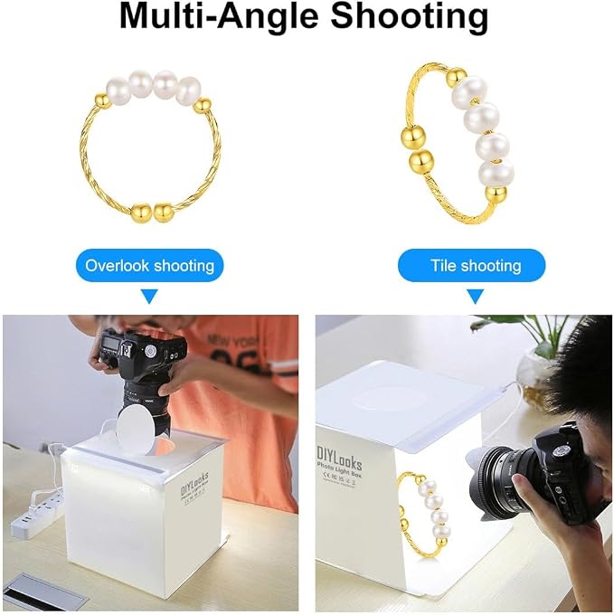 20cm Include 2 LED Panels Folding Portable 1100LM Light Photo Lighting Studio
