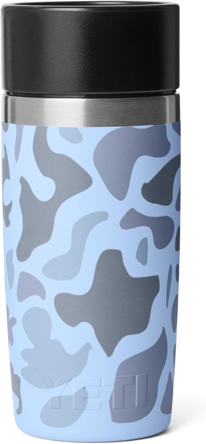 YETI Rambler 12 oz Travel Bottle - Stainless Steel, Vacuum Insulated, Leakproof Commuter Cap | Blue Camo