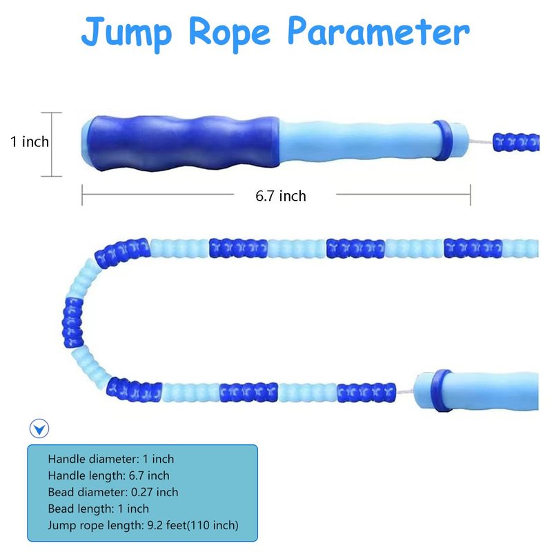 TYSISKNO 6 Pack Kids Jump Rope for Girls and Boys, Soft Beaded Jump Ropes for Kids, Adjustable Skipping Rope, Tangle-Free Segmented Rope for Kid and Women Men Adults Exercise, Keeping Fit, Training -