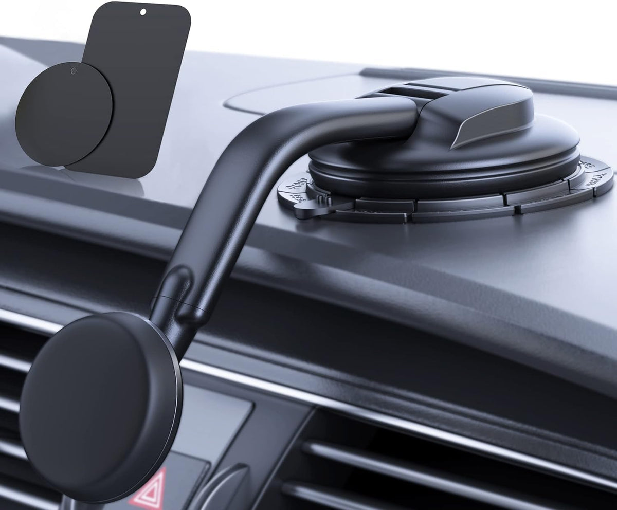 DOLYOFG Magnetic Phone Holder for Car, [ Powerful Magnets & Military-Grade Suction] Car Phone Holder Mount Dashboard Windshield Cell Phone Holder Phone Stand for Car iPhone Android Automobile Cradle