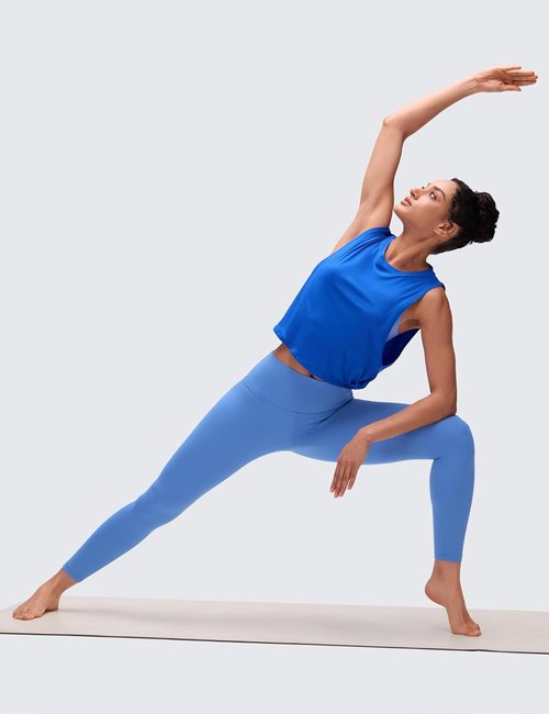 CRZ YOGA Pima Cotton Tank Top - Women's Loose Fit Sleeveless Workout Shirt for Yoga & Gym