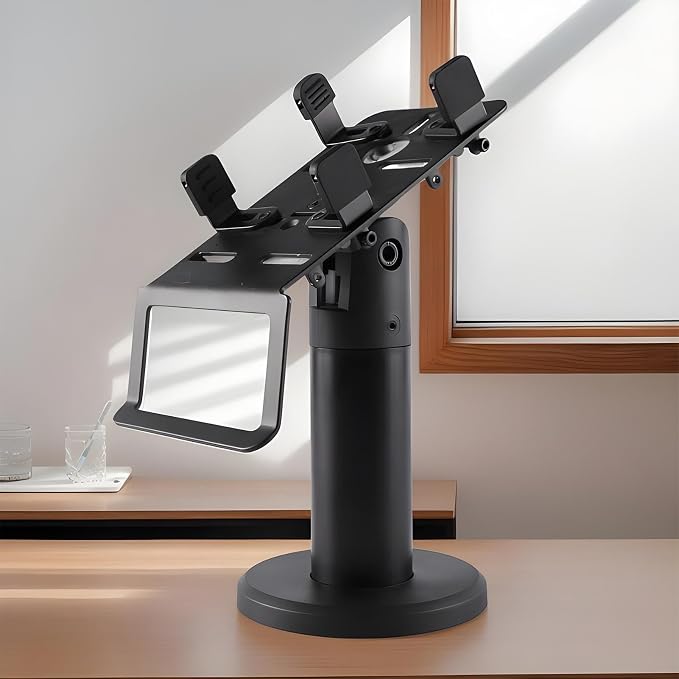 POS System Stand, 360-Degree Rotation Holder, Ergonomic Credit Card Terminal