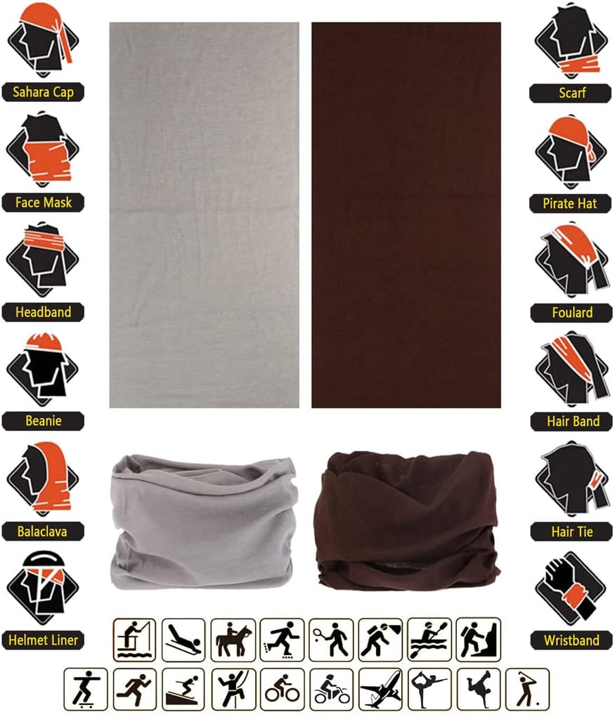 VANCROWN Headband Neck Gaiter - Versatile Face Mask & Magic Scarf for Men and Women