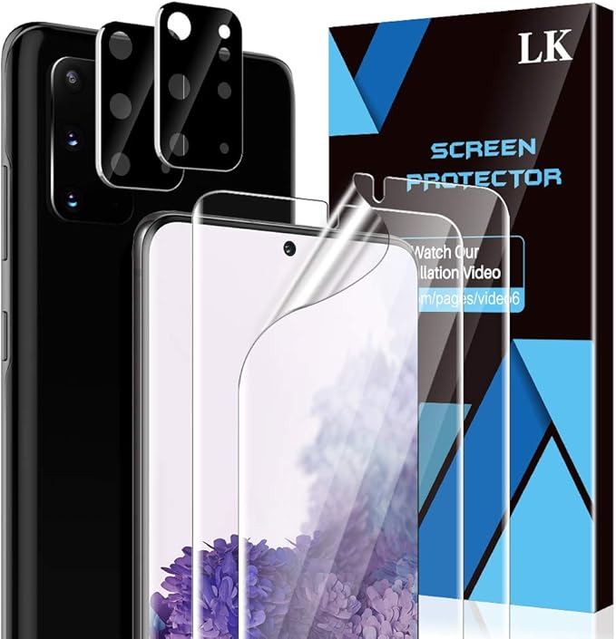 LK 4 Pack 2 Pack Screen Protector + 2 Pack Camera Lens Protector