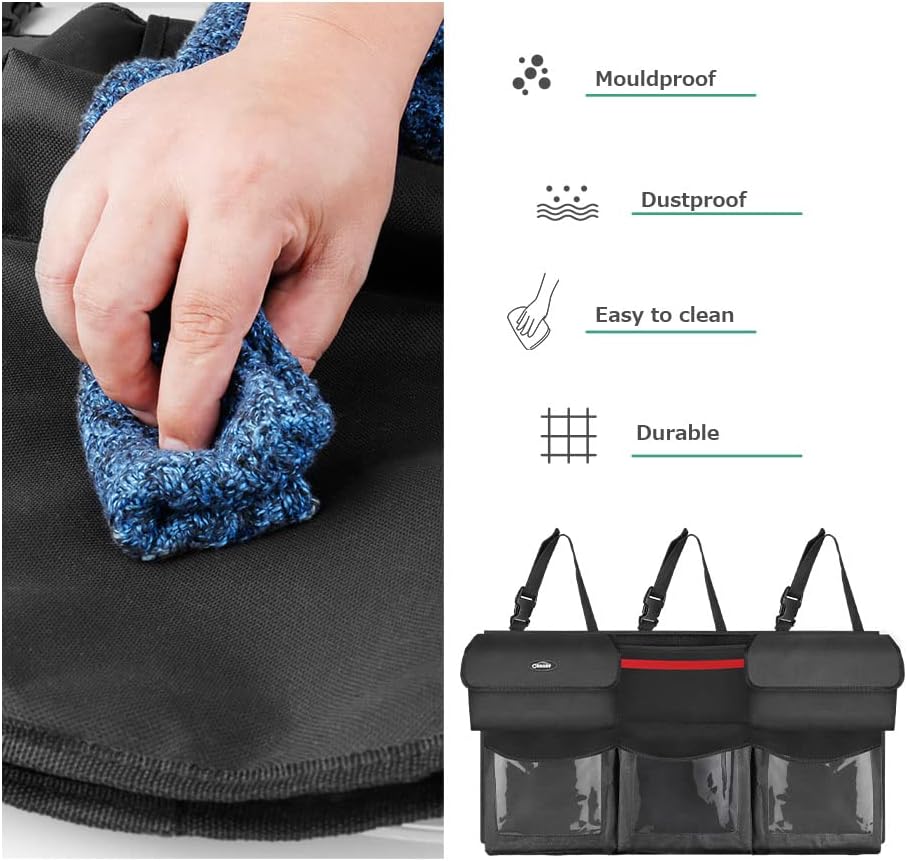 Oasser Trunk Organizer for Car, 6 Storage Compartments 43.3x19in