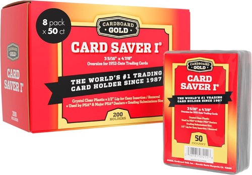 Cardboard Gold Card Saver 1-400 Count | Semi-Rigid Trading Card Holders - PSA-Approved Protectors for Sports Cards