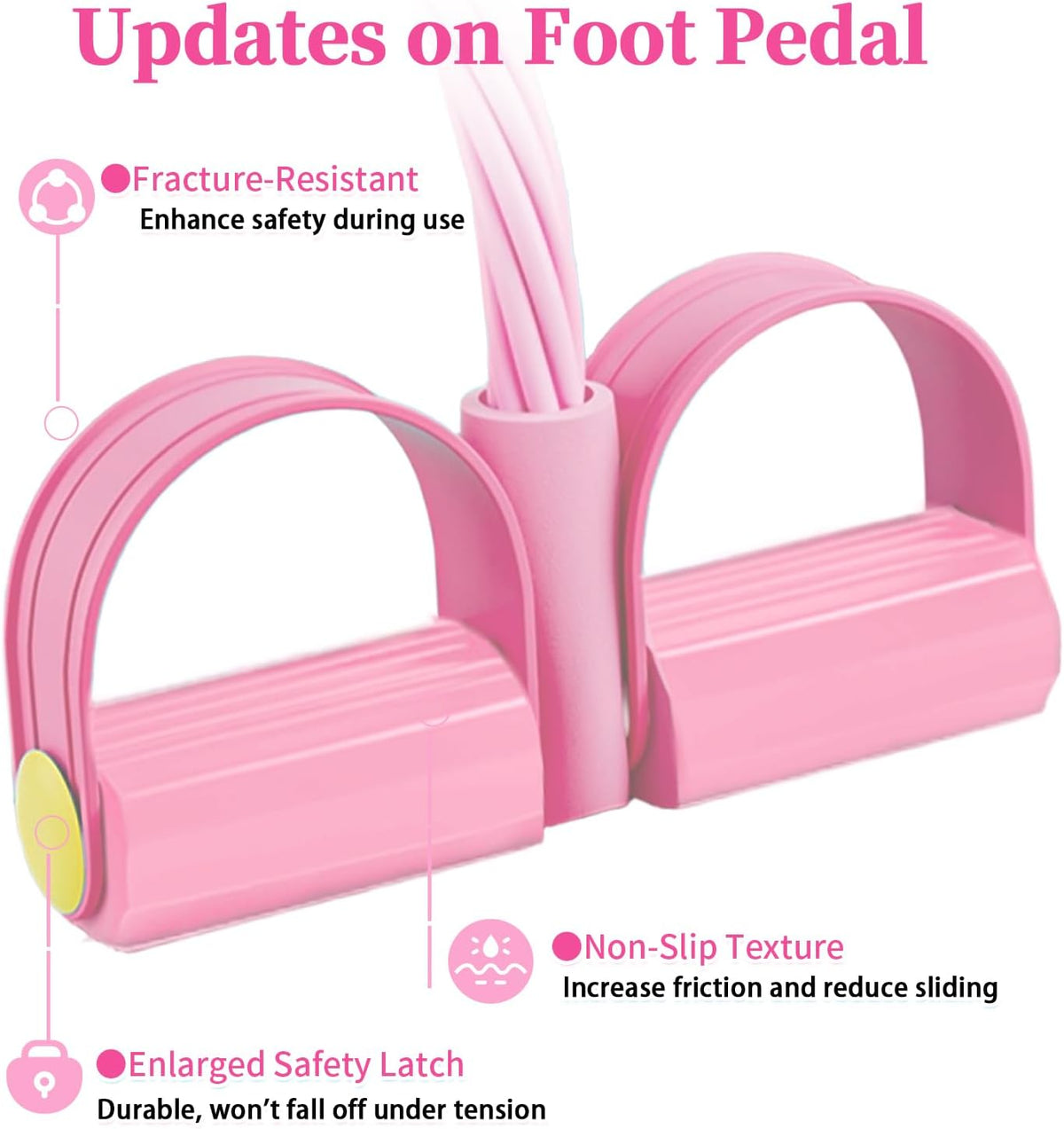 Upgrade Pedal Resistance Bands by [Brand Name] - 6-Tube Manual Tension Training | Natural Rubber for Full-Body Workouts
