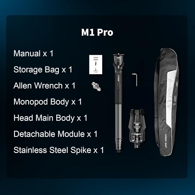 COMAN M1pro 65" Carbon Fiber Monopod