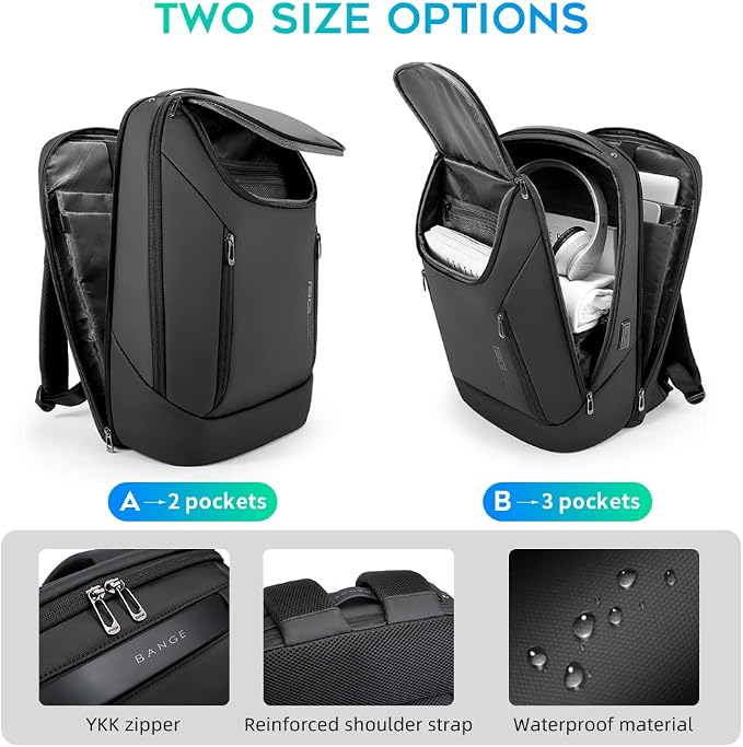 BANGE Business Smart Backpack Waterproof fit 15.6 Inch Laptop Backpack