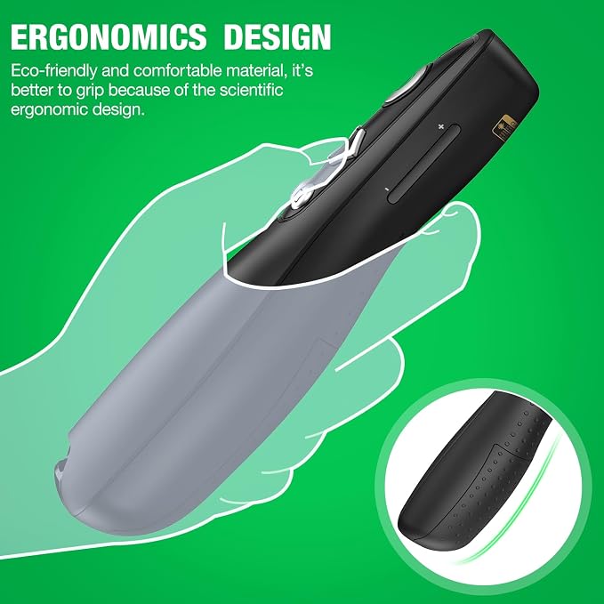 2-in-1 USB Type C Presentation Clicker Wireless Presenter Remote