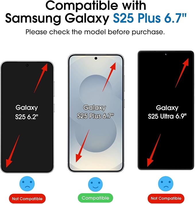 amFilm Auto-alignment OneTouch for Samsung Galaxy S25+ Plus 6.7'' Screen