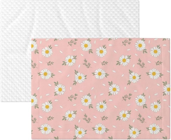 Pet Blanket for Indoor Outdoor Use, Shabby Chic Flower Daisy Roses Spring Season Theme Pink, Two Sided Reversible Plush Mat with Bumpy Dot Texture for Patios Crates Portable Bed Companion