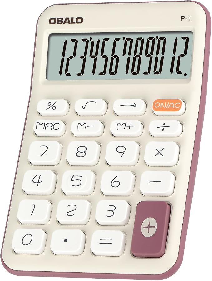 Pendancy Small Desk Calculator Cute, 12 Digit LCD Display, Basic Function