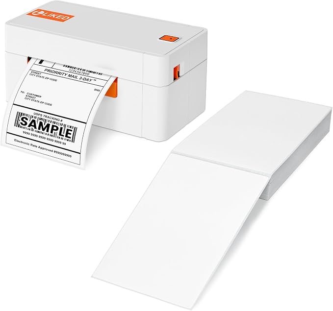 L LIKED 200 4x6 Thermal Labels Fanfold, Direct Thermal Shipping Labels