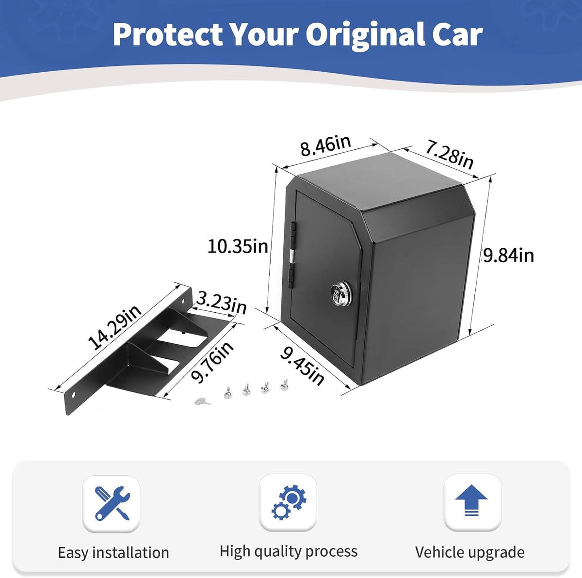 for Jeep JLU Right Side Trunk Safe Box with Security Lock for Jeep Wrangler JLU 2018 up 4DR with Trunk Speaker Black Metal Storage Accessories