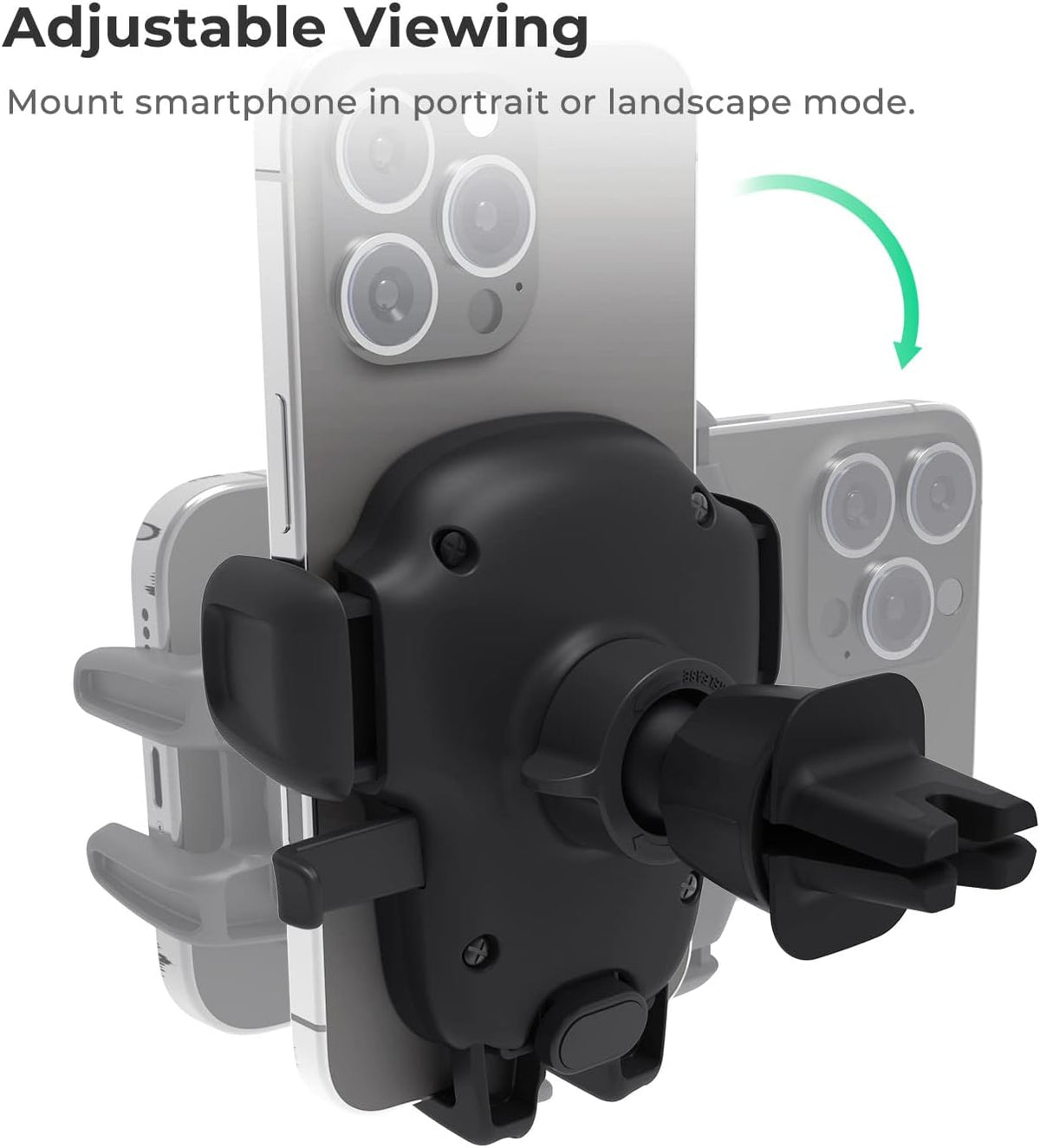 iOttie Easy One Touch Signature Air Vent & Flush Mount Combo - Universal Car Mount Phone Holder for iPhone, Google, Samsung, Moto, LG, and all other Smartphones