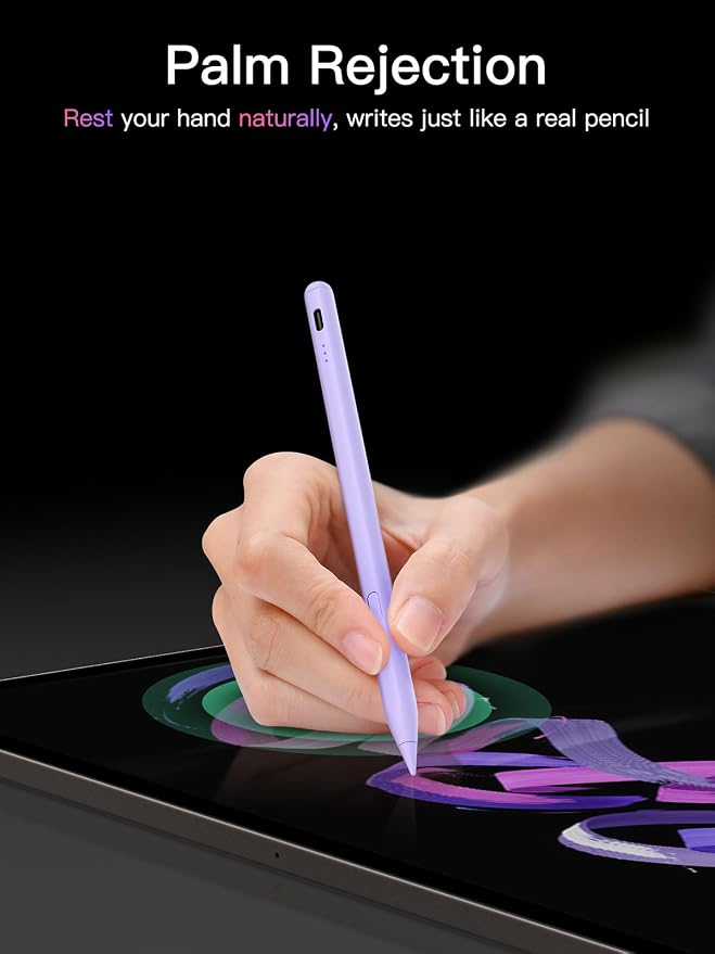 KEEPRO Stylus Pen for iPad 2018-2026, USB-C Fast Charging Pencil, Pixel-Perfect