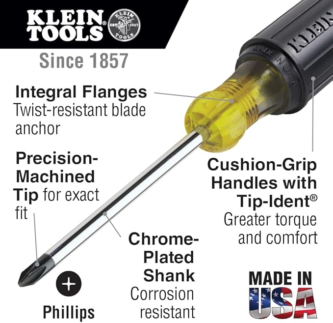 Klein Tools 92906 Tool Set, Basic Kit has Klein Hand Tools for Apprentice or Home: Pliers, Wire Stripper / Cutter, Screwdrivers, 6-Piece
