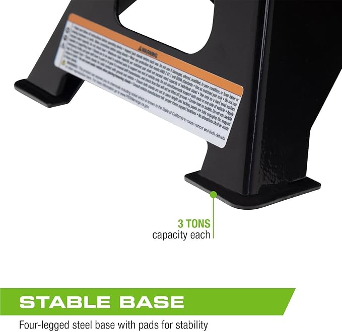 ARCAN 3-Ton Ratcheting Jack Stands, Pair, Model ALJS3