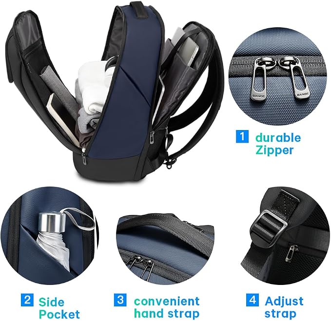 BANGE Business Commute Backpack Waterproof fit 15.6 Inch adopt in Commute