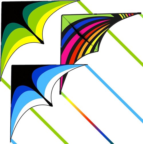 Mint's Colorful Life Delta Kite - Easy to Fly for Kids & Adults | Perfect for Beach Trips, 300ft String Included