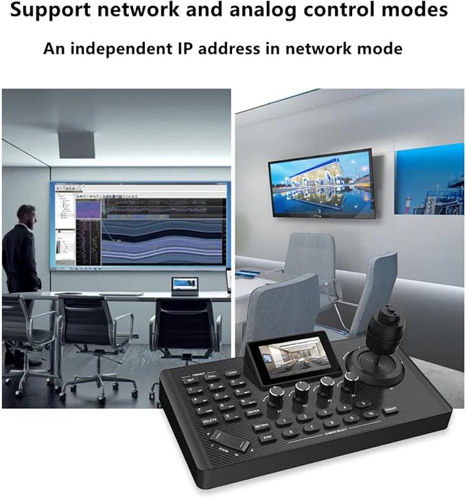 NDI PTZ Controller Camera Joystick Controller, PoE Network 4D HDMI PTZ Keyboard