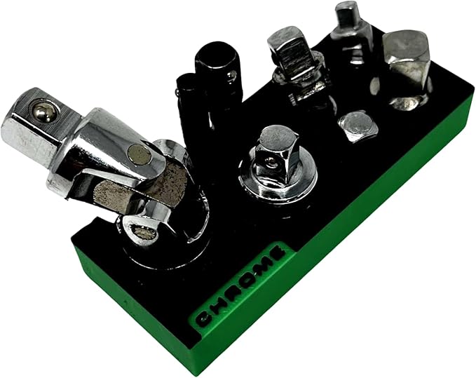 MagAttach Chrome Adapter and Short Extensions Magnetic Interconnecting Organizer Tray (Yellow/Black)