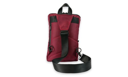 DIME BAGS Lockable Sling Backpack with Odor Sealing Carbon Lining, Scent & Spill Proof Crossbody Bag with 3-Digit Combo Lock, Water-Resistant Exterior, Adjustable Strap & Hidden Pocket (Oxblood)
