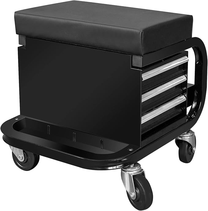 Big RED APD3127AR Torin Rolling Creeper Garage/Shop Seat, Rolling Tool Chest