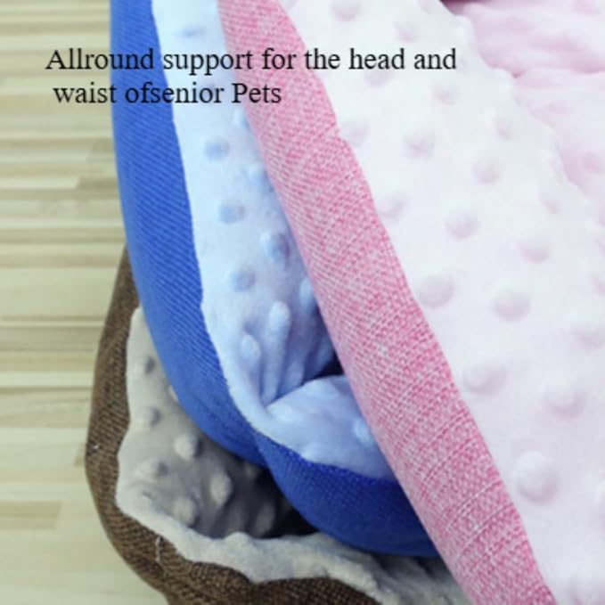 Large Dog Bed with Non-Slip Bottom, Waterproof Orthopedic Cushion, Machine Washable Rectangle Pet Mat - Thick Cozy Bed for Big Dogs(19.69''X4.72''X15.75'',Blue)
