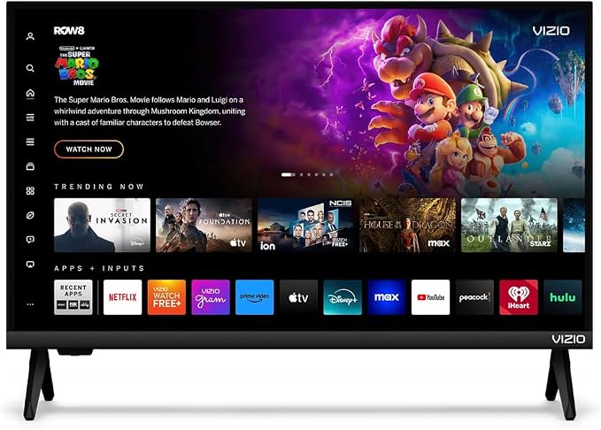 VIZIO 24 Inch V Series LED Smart HD TV 720p Bluetooth Compatible, Works with Airplay 2 and Google Cast, with DTS Virtual X and WiFi 5 Dual-Band (VHD24M-08) (Renewed)