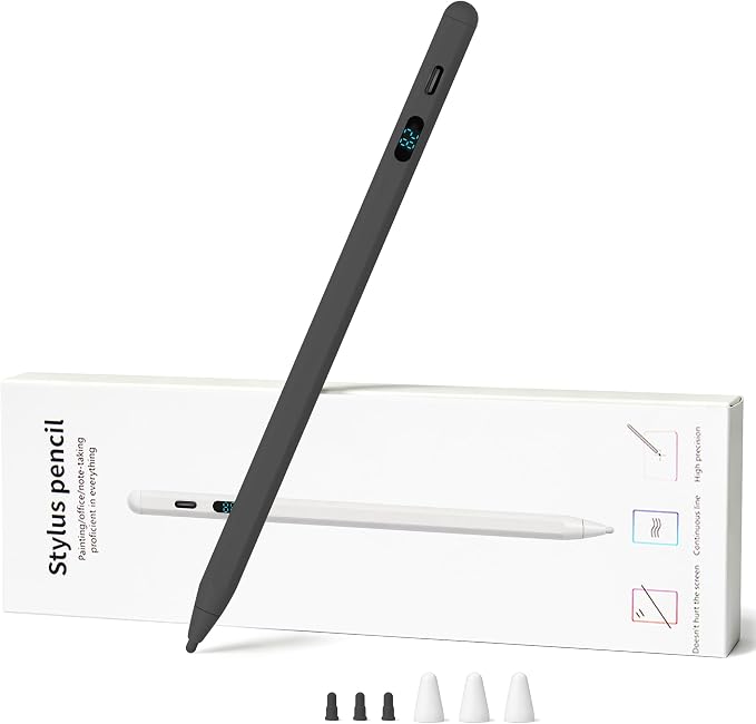 Active Stylus Pen with LED Display, 2-in-1 Dual Modes Digital Pencil