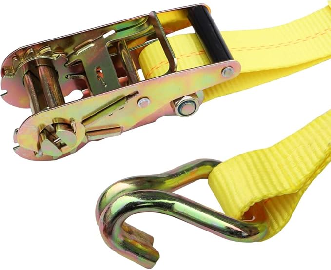 Seamander Ratchet Straps Heavy Duty,2" x 25' Ratchet Strap 10000lbs Tie Down Ratcheting with J-Hook, Cargo Straps for Truck, Trailer, Moving Appliances (2in*25ft 4 Packs)