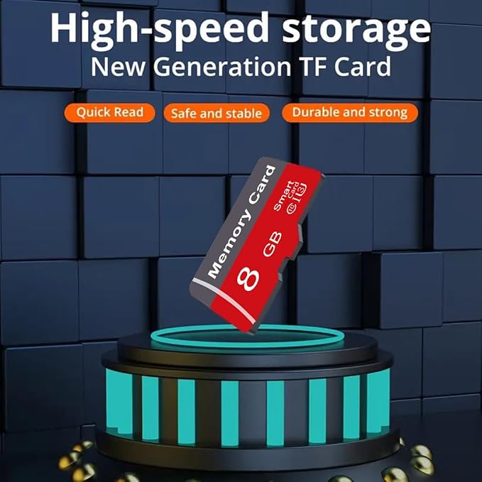 2 Pack Memory Card 8GB with Adapter, High Speed TF Card, UHS-I C10 A1 Memory TF