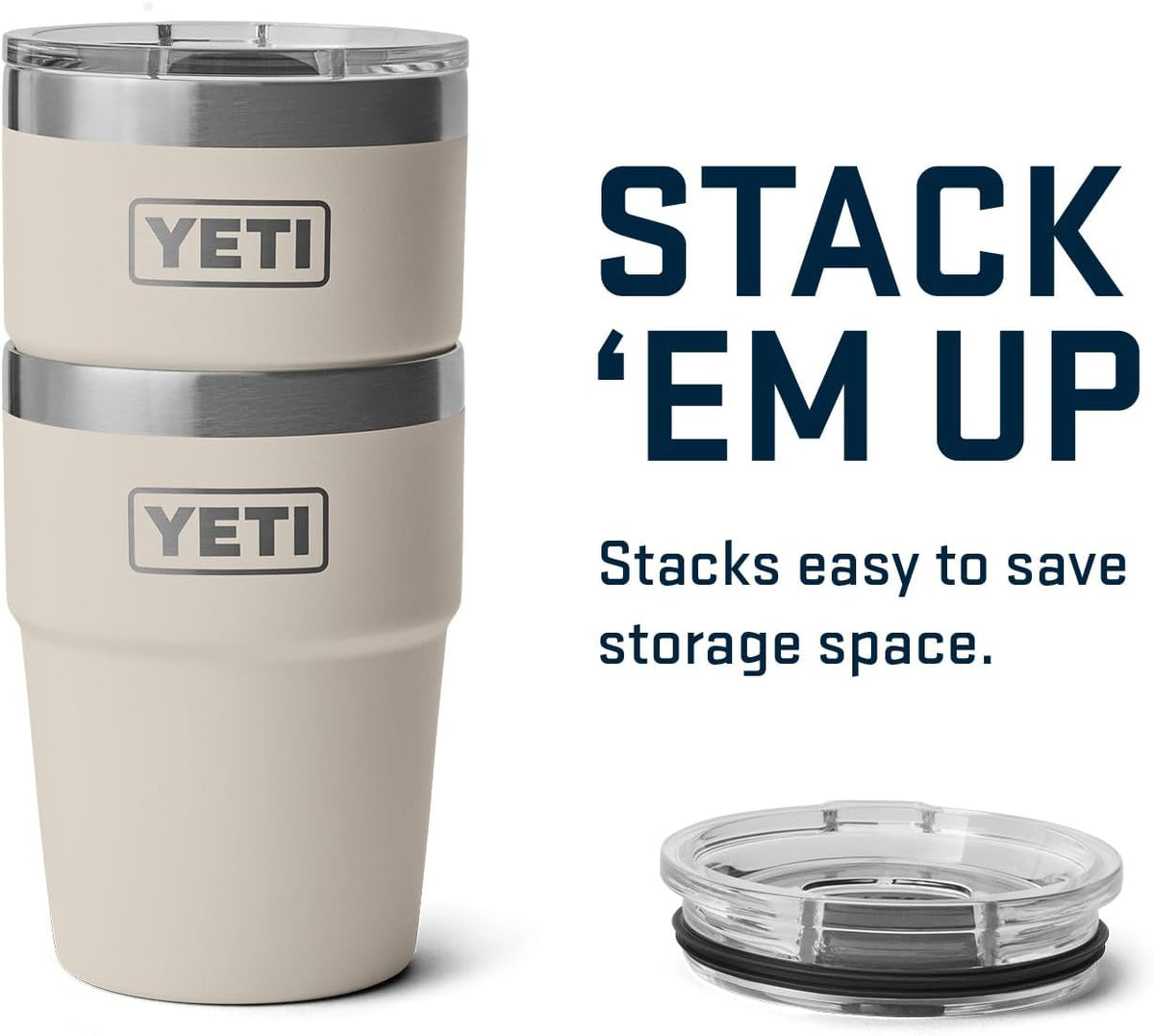 YETI Rambler 16 oz Stackable Tumbler, Vacuum Insulated, Stainless Steel with MagSlider Lid | Stackable