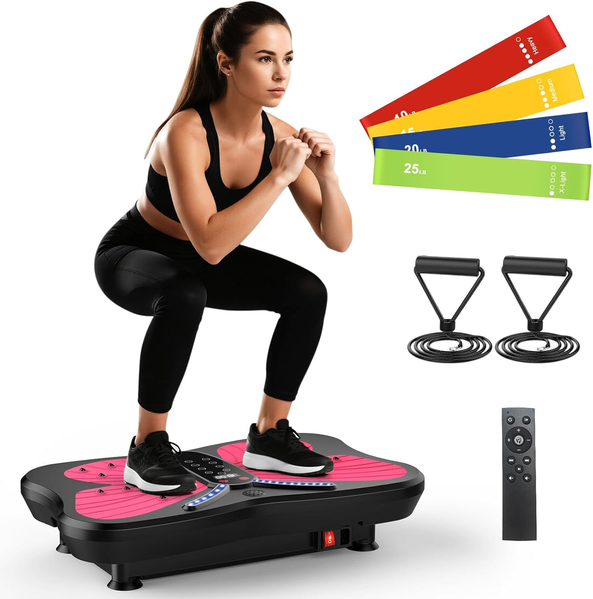 Skiennix Vibration Plate Exercise Machine - Full-Body Weight Loss & Lymphatic Drainage | 400 Lbs Capacity, 200 Speeds