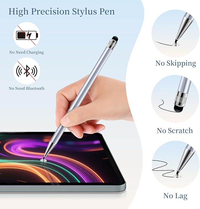 ChaoQ 2-in-1 Stylus Pen for Touchscreen, 6 High Sensitivity Stylus