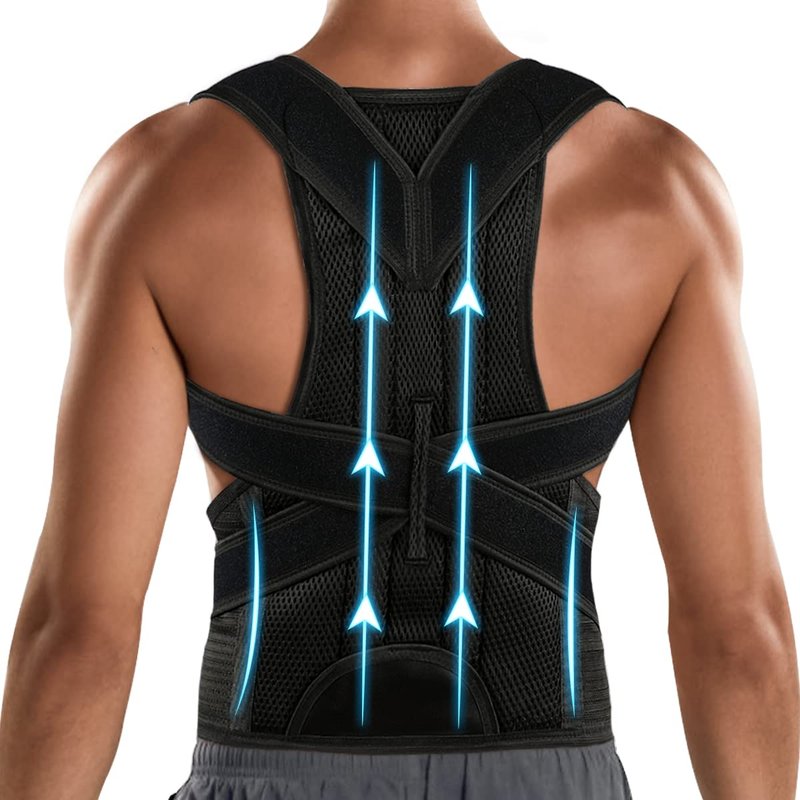 PAZAPO Posture Corrector for Men&Women - Back Brace for Lumbar Support and Upright - Breathable Back Straightener Back,(Medium(29-33 Inches))