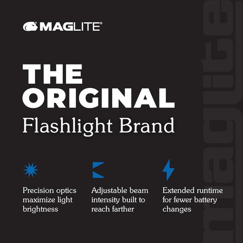 Maglite Mini LED Flashlight - Compact & Water-Resistant, Twist On/Off - Black, 2-Cell AAA Battery Powered